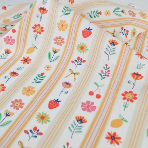 Bumbac imprimat - Flowers Ribbon