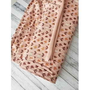 Cupon 40 cm - Jerse Bumbac imprimat - Fox Dusty Pink - Img 3