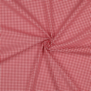 Cupon 40 cm - Material bumbac tesut yarn dyed - Vichy Red 2.7mm - Img 3