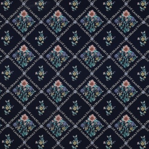 Cupon 55 cm - Poplin premium digital - Garden Lattice Navy - Img 3