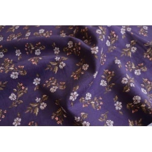 Cupon 60 cm - Bumbac Reiat Velur Babycord - Blue Blossom - Img 2