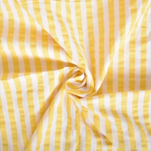 Cupon 62cm - Bumbac gofrat Seersucker cu dungi - Sunny Stripes