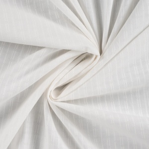 Cupon 80 cm - Voal brodat- Fancy Dobby Ecru - Img 2