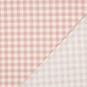 Finet de bumbac in carouri - Gingham Light Pink - Img 3