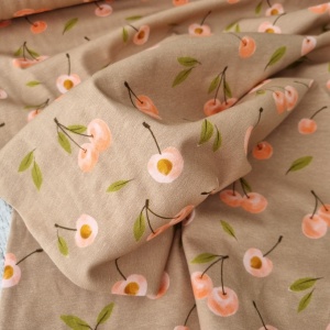 Jerse bumbac digital imprimat cu cirese - Cherry Sand