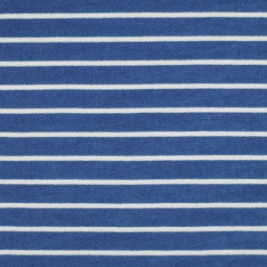 Jerse tip prosop din bumbac yarn dyed - Albastru cu dungi ecru - Img 4