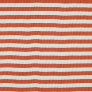 Jerse waffle yarn dyed - Stripe Orange Ecru - Img 2