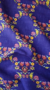 Material 100% In Imprimat - Bright Florals Blue - Img 3