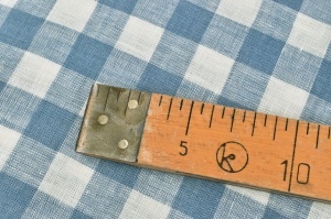 Material 100% In prespalat - Gingham Dusty Blue - Img 4