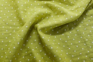 Material 100% In prespalat imprimat - Mini Dots Verde Lime - Img 2