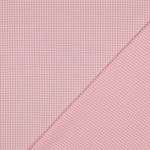 Material bumbac tesut yarn dyed - Vichy Old Rose 2.7mm - Img 3