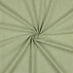 Material bumbac tesut yarn dyed - Vichy Vintage Green 2.7mm - Img 2