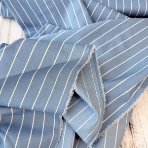 Material Chambray bumbac - Denim Stripes Light Blue - Img 2