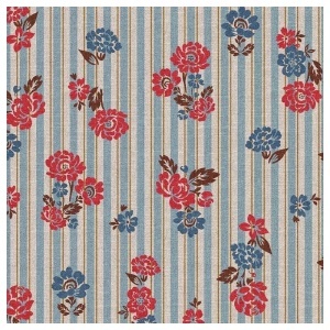 Material home decor - Floral Stripes