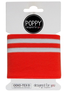 Material pentru mansete - Red Stripes 135x7 cm