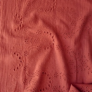 Muselina cu broderie - Floral Terra