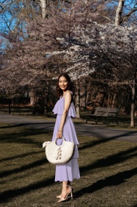 Muselina din bumbac finisata cu bordura Scallop - Roz - Img 2