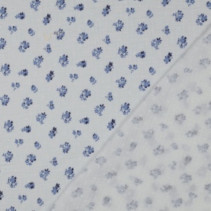 Muselina Dobby imprimata - Blue Floral - Img 3