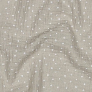 Muselina imprimata - Little Dots Light Sand