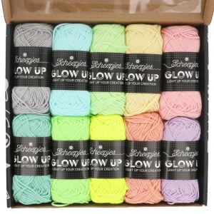 Pachet 10 sculuri x 25 gr - Scheepjes Glow Up - fir fosforescent - Img 2