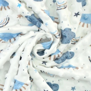 Plush Minky Dot - Sun & Rain Dusty Blue - Img 2