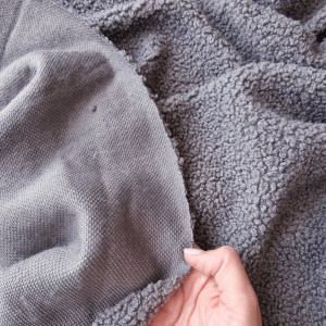 Plush Teddy Sherpa Boucle - Gris