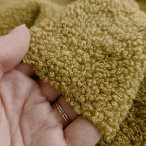 Plush Teddy Sherpa Boucle - Ochre - Img 4