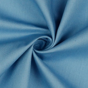 Poplin bumbac uni - Blue Shadow - Img 1