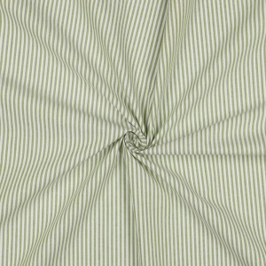 Poplin Bumbac Yarn Dyed Striped - Vintage Geeen - Img 2
