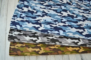 Poplin imprimat - Army Camouflage Grey - Img 2