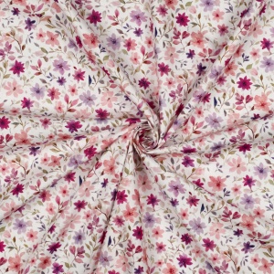 Poplin premium digital - Mini Floral White - Img 2