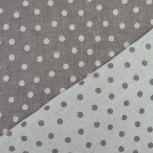 Tesatura jaquard cu doua fete - Dots Dark Grey