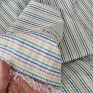 Bumbac gofrat Seersucker cu dungi - Summer Stripes