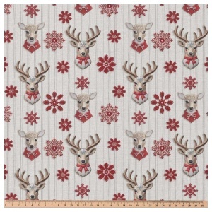 Bumbac imprimat digital - Festive Deer - Img 3