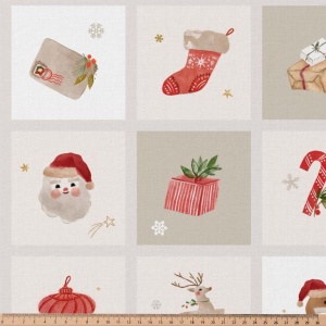 Bumbac imprimat digital - Joulu Advent - Img 2