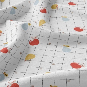 Bumbac imprimat - Pompoto Blanc