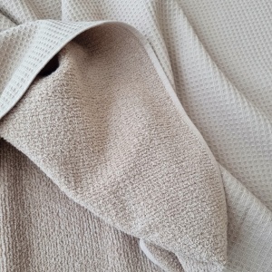 Cupon 15 cm - Tesatura prosop Waffle Terry - Sand - Img 2