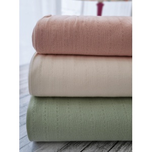Cupon 30cm - Tricot 100% bumbac - Pointoille Stripe Soft Rose - Img 4