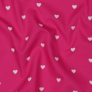 Cupon 45 cm - Poplin premium imprimat - Hearts Fuchsia