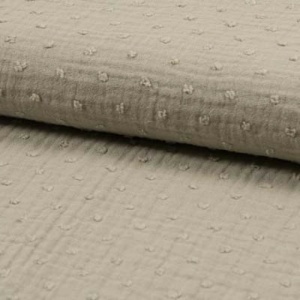 Cupon 50 cm - Muselina din bumbac - Dobby Sand