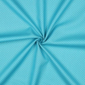 Cupon 65 cm - Bumbac imprimat - Petit Dots Turquoise - Img 2