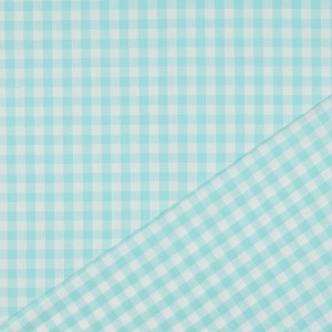 Cupon 80 cm - Material bumbac tesut yarn dyed- Vichy Mint 10mm - Img 3