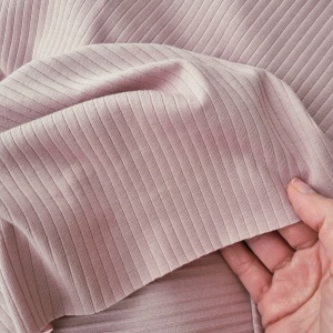 Cupon 95 cm - Jerse elastic Rib Mandy - Dusty Pink [K47010-130] - Img 2