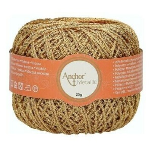 Fir crosetat - Anchor Artiste Metallic Auriu 00300