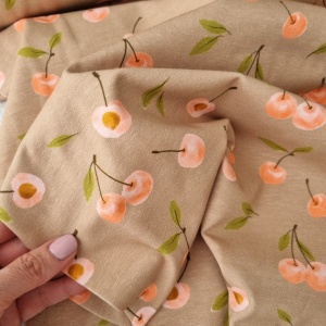 Jerse bumbac digital imprimat cu cirese - Cherry Sand - Img 2