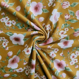 Jerse French terry digital organic - Blossom Curry 8178.008