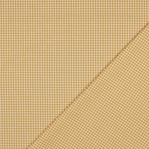 Material bumbac tesut yarn dyed - Vichy Ochre 2.7mm - Img 3