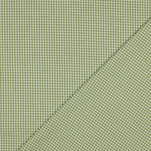 Material bumbac tesut yarn dyed - Vichy Vintage Green 2.7mm - Img 3