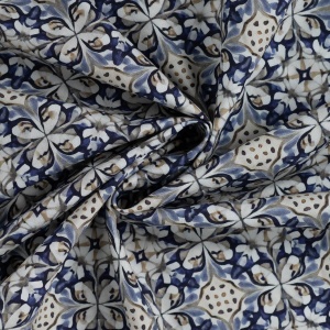 Material Canvas imprimat - Tiles Denim Blue - Img 2