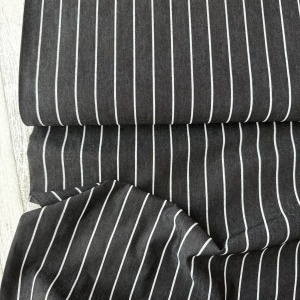 Material Chambray bumbac - Denim Stripes Black - Img 3